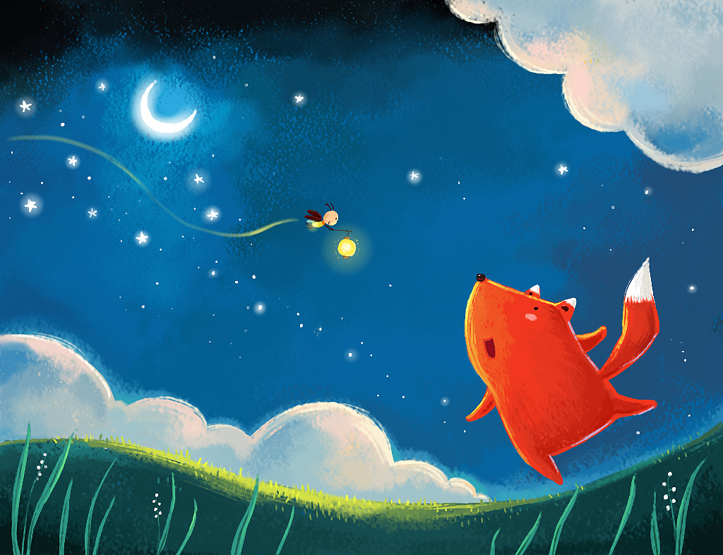 儿童插画-装进布袋的星星（图ZMTkzODA5NjIw） - 儿童插画 - 站酷设计师阿喵童话原创素材 - 站酷ZCOOL