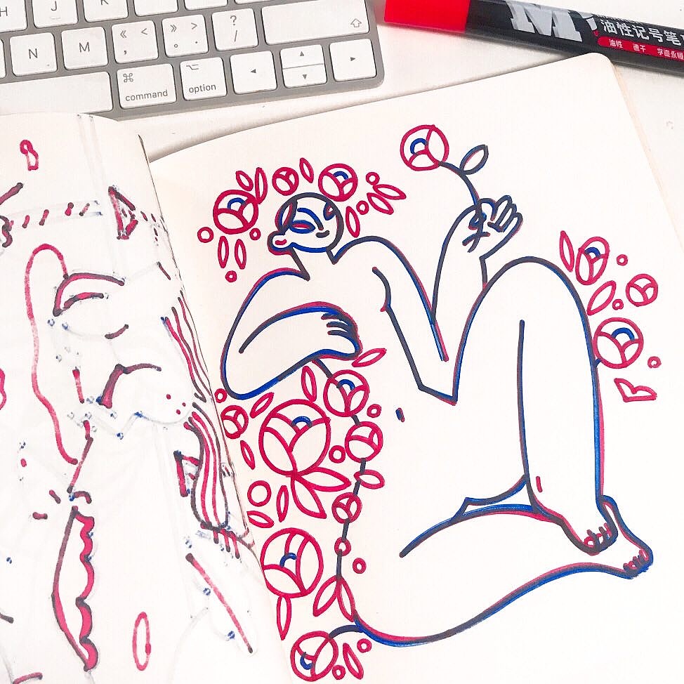 《自古红蓝出CP》手绘插画系列
