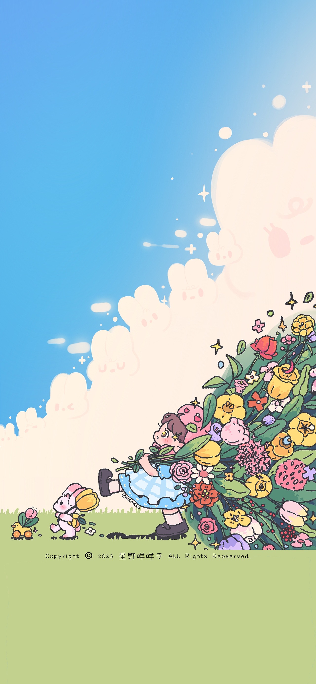 原创插画-想把春天搬回家（图ZMzMwMzMwNzE2） - 商业插画 - 站酷设计师星野咩咩子原创素材 - 站酷ZCOOL