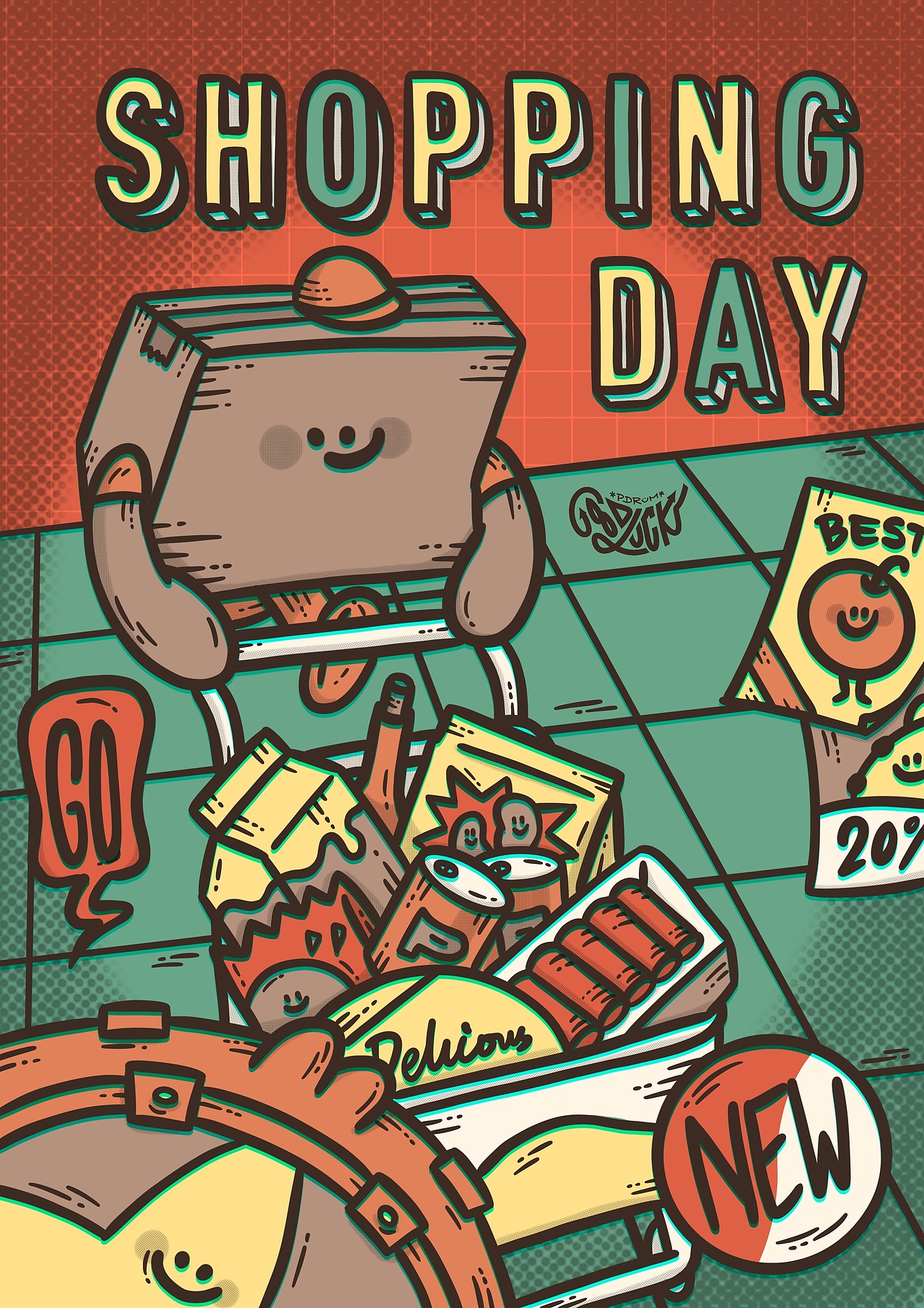 PDRUM屁屁鼓-SHOPPING DAY-插画组