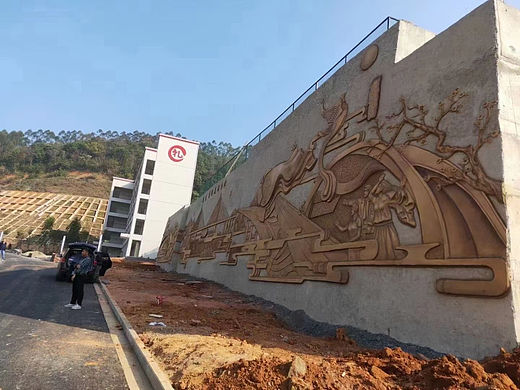 乡镇中学校园文化浮雕墙设计公司