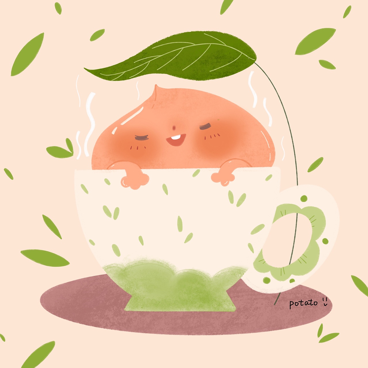 水果茶插图创作