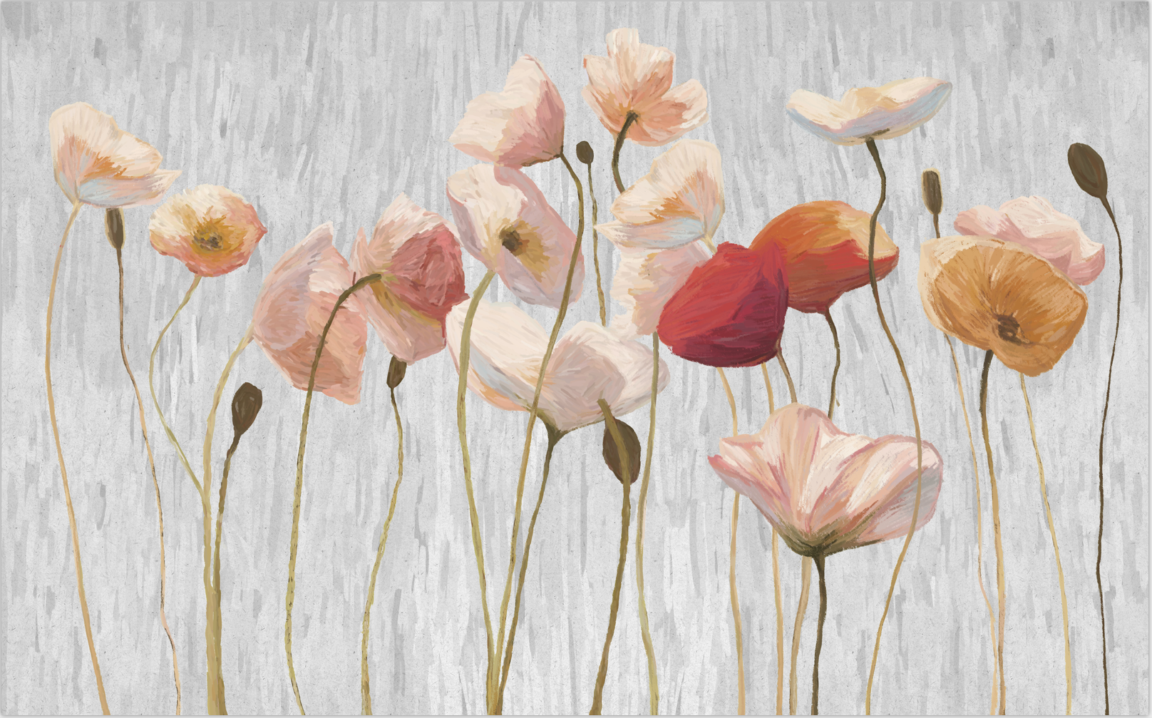 思舍电视背景墙纸美式壁纸客厅手绘油画艺术墙纸个性壁画定制墙布