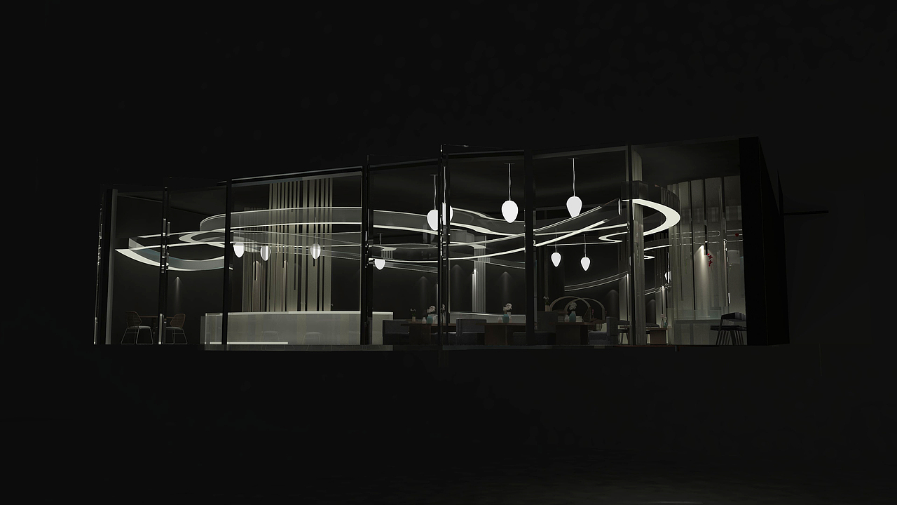 流水主题餐厅设计-本科室内设计作业