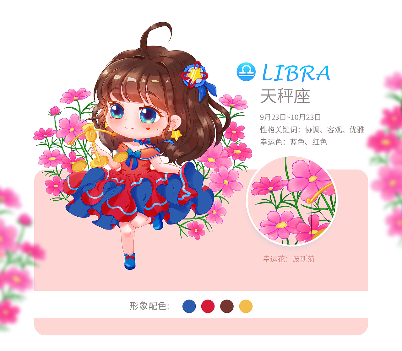 《12星座小姐姐Q版形象》（图ZMTQ1MzUxMDky） - 商业插画 - 站酷设计师莫莫n_n原创素材 - 站酷ZCOOL