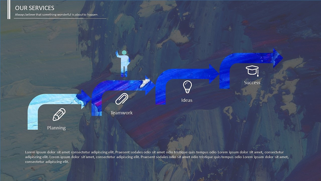 油画质感商务风格PPT模版