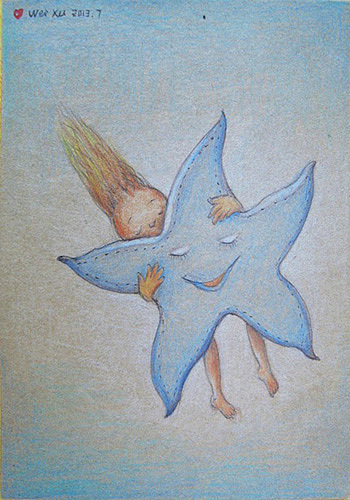 纯手绘明信片/新年祝福/圣诞贺卡/雪