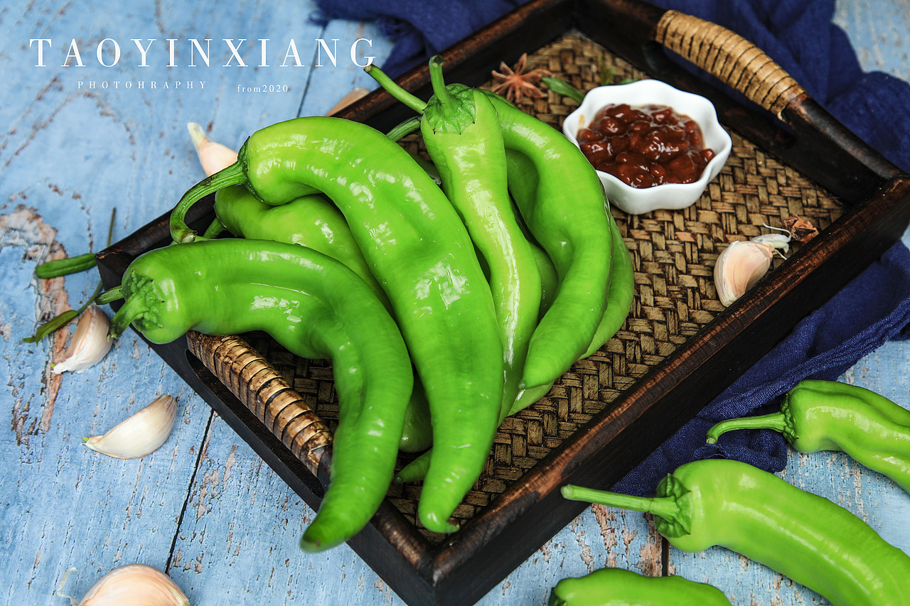青辣椒蔬菜美食景物拍摄