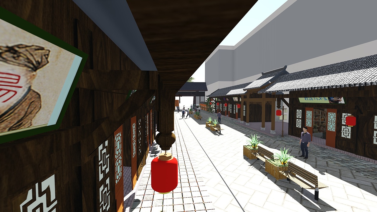 古街小吃一条街设计