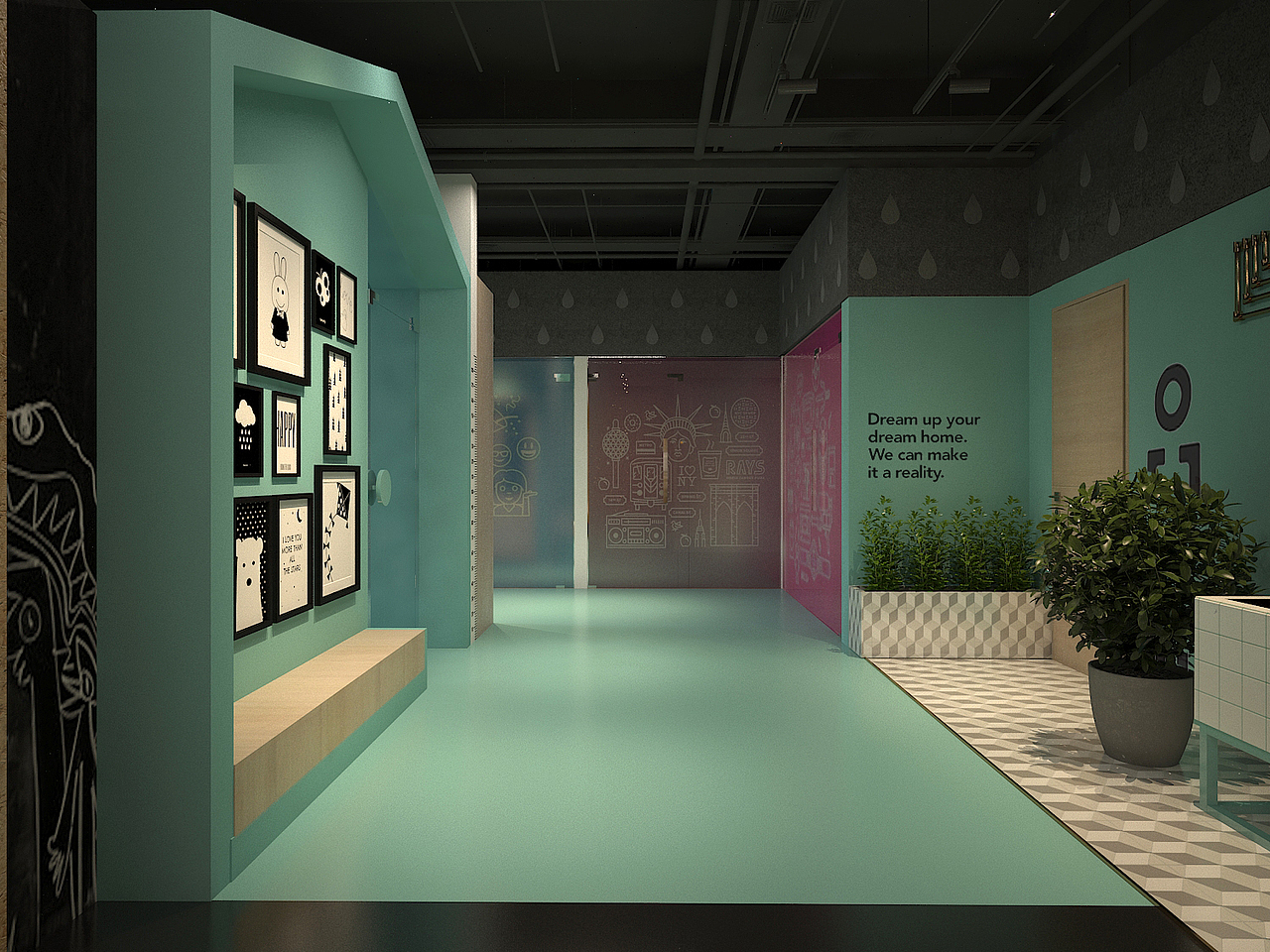 墨点墨少儿艺术空间（图ZODY2NDgxOTY=） - 家装设计 - 站酷设计师或者设计原创素材 - 站酷ZCOOL