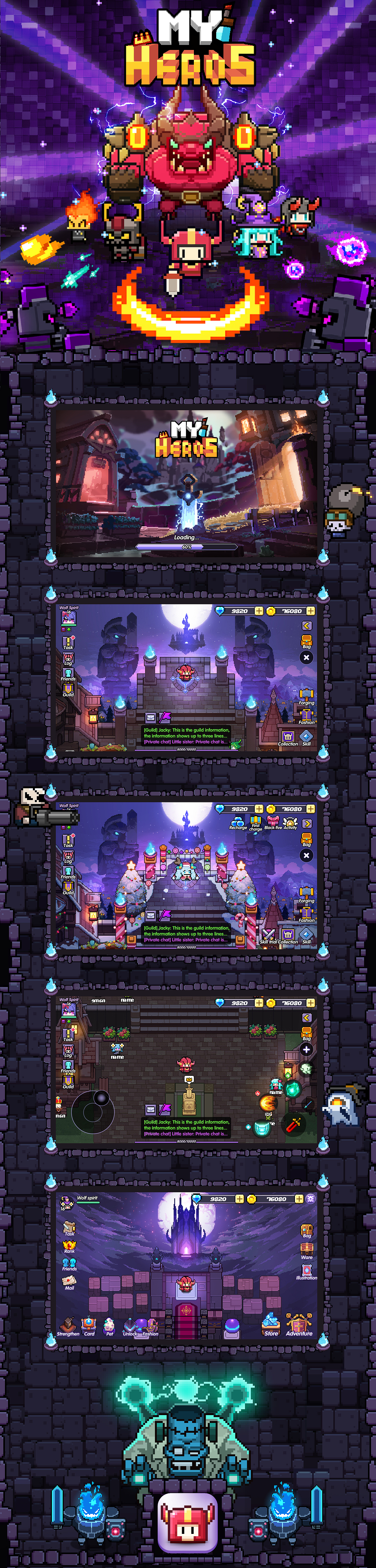 R2Games项目作品-《My Heroes》像素风格(2018-2019)