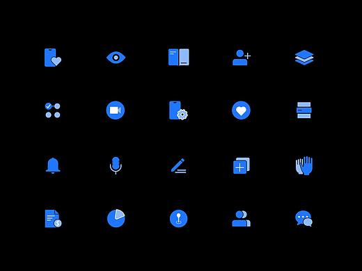 蓝色办公icon（个人主页-ZMzE5ODk4MzY=） - 图标 - 站酷设计师文泽海原创素材 - 站酷ZCOOL