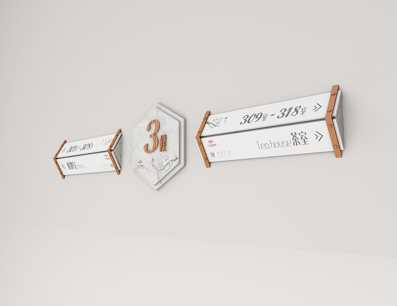 木质榫卯度假村酒店导视系统设计方案模板（图ZMTMyNzk2MTE2） - 商业空间设计 - 站酷设计师蓝色的榴莲原创素材 - 站酷ZCOOL