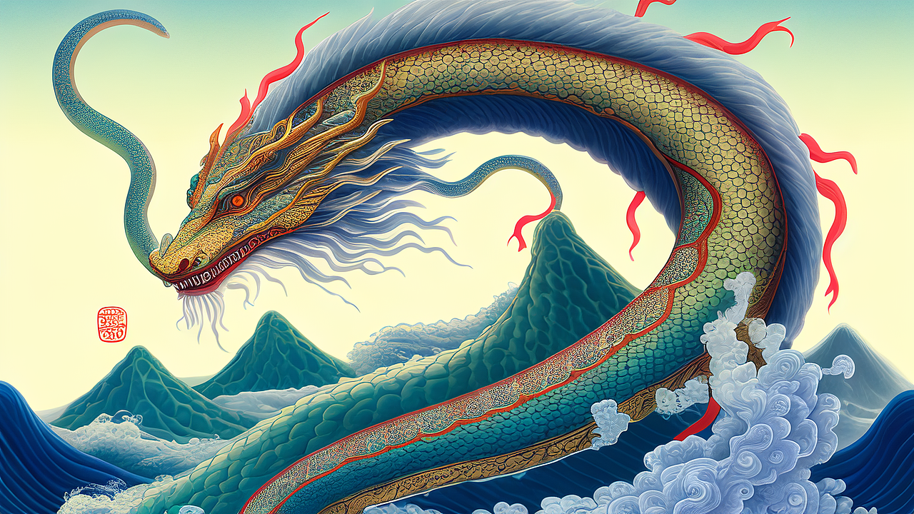 那些还活着的隐姓埋名的神仙和神兽#复古青绿橘红撞色#