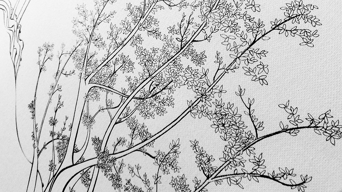 二:种茶 采茶 运茶 白描