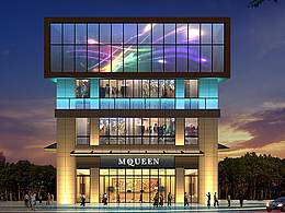 单个建筑夜景照明