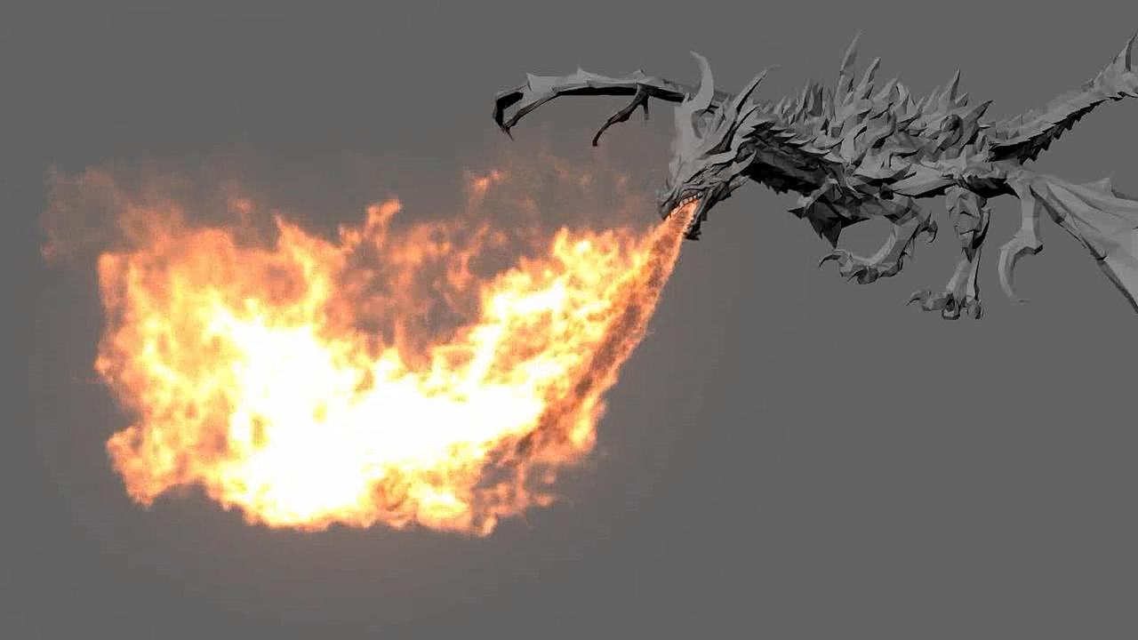 影视特效龙喷火