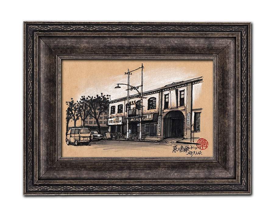 手绘邯郸老建筑