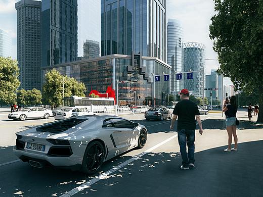 四川成都壹捌捌大厦（兰博中心）建筑效果图