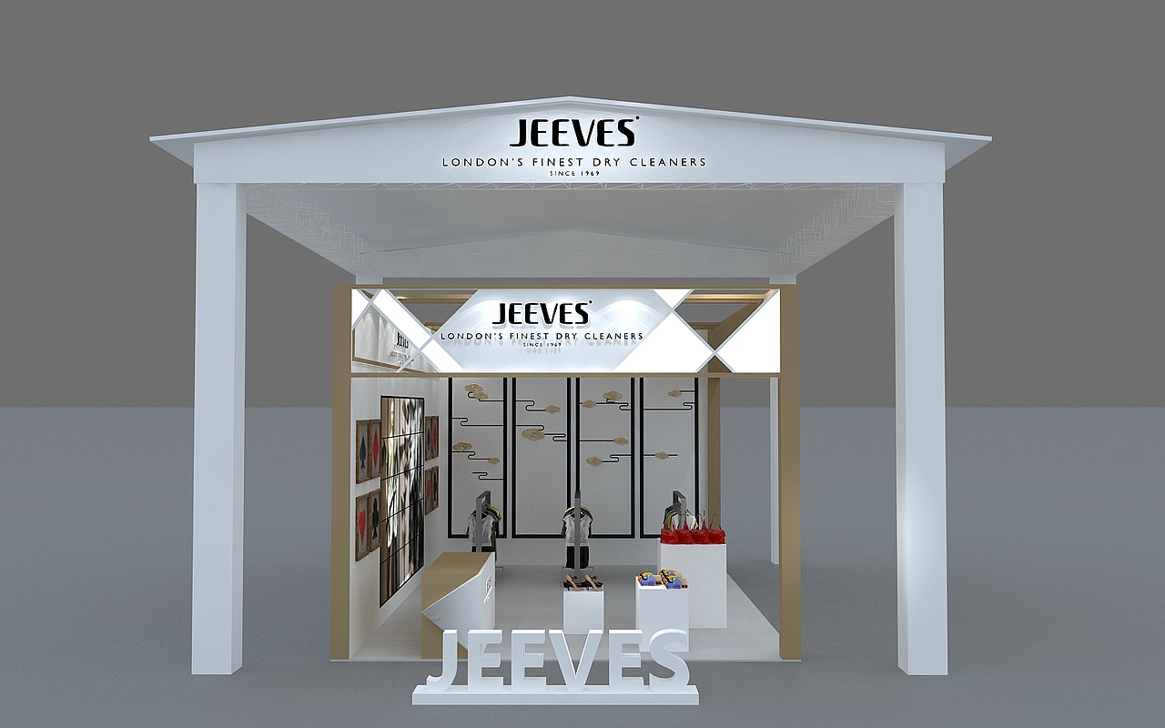 洁服斯宝服装展 展台展位展览3d效果图