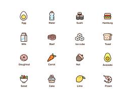 一组关于食物的ICON