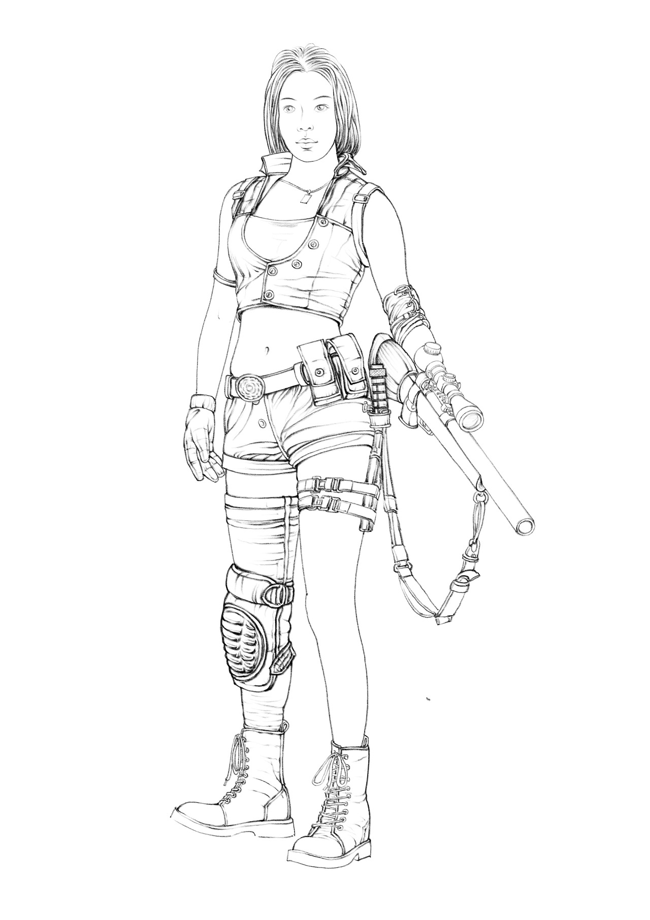 持枪的女人|动漫|单幅漫画|文风1969 - 原创作品 - 站酷 (zcool)