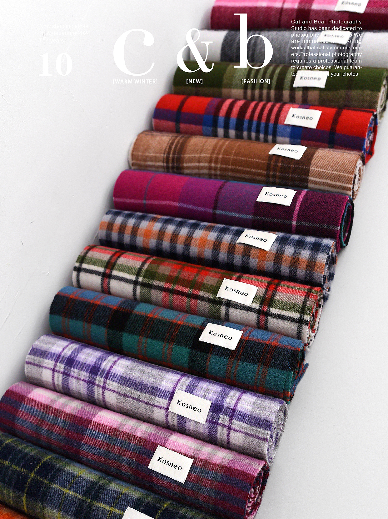 格子羊毛围巾拍摄 | 冷淡风第三弹