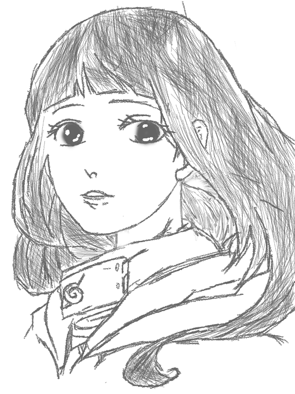 PS手绘素描练习。