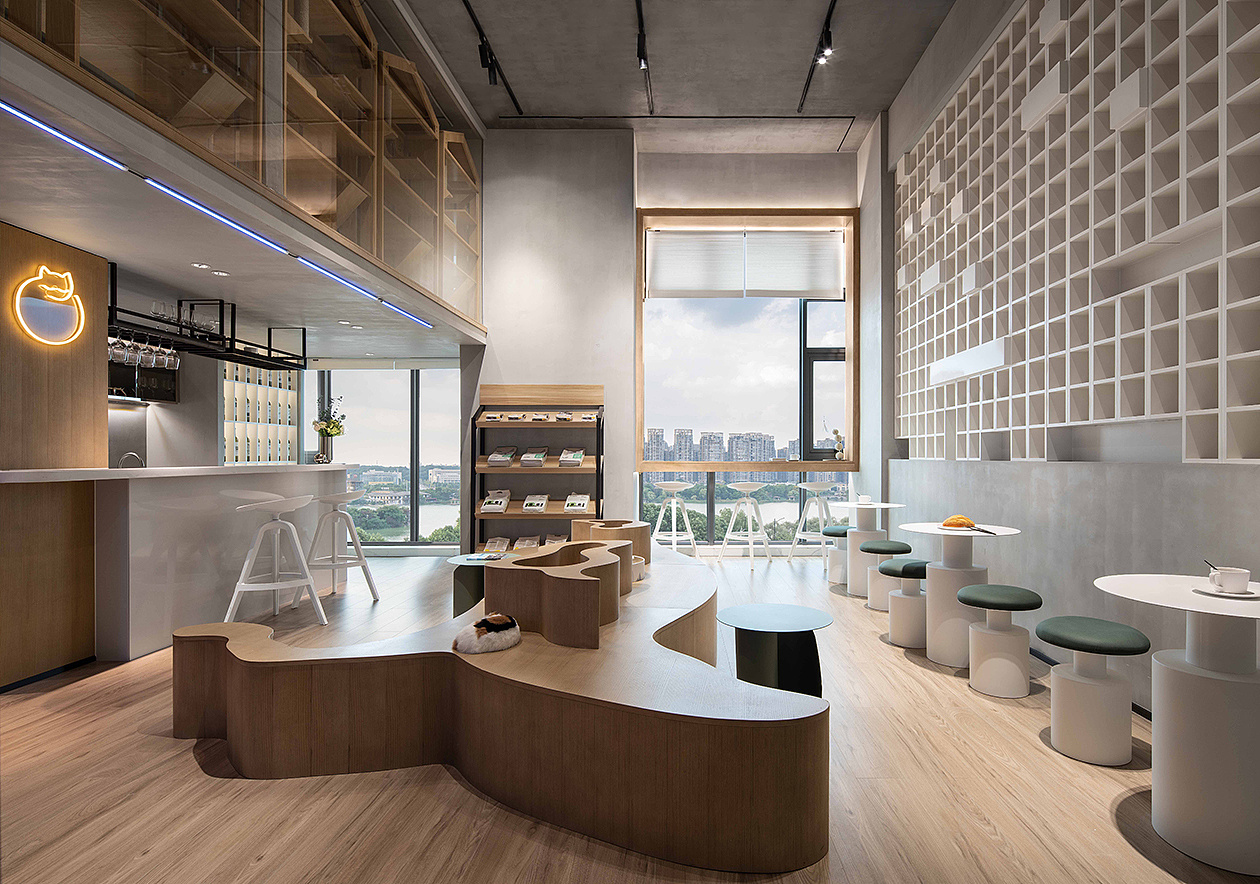 猫屿咖啡馆|效果图设计|空间|商业空间设计|晚晚睡醒了 - 原创作品
