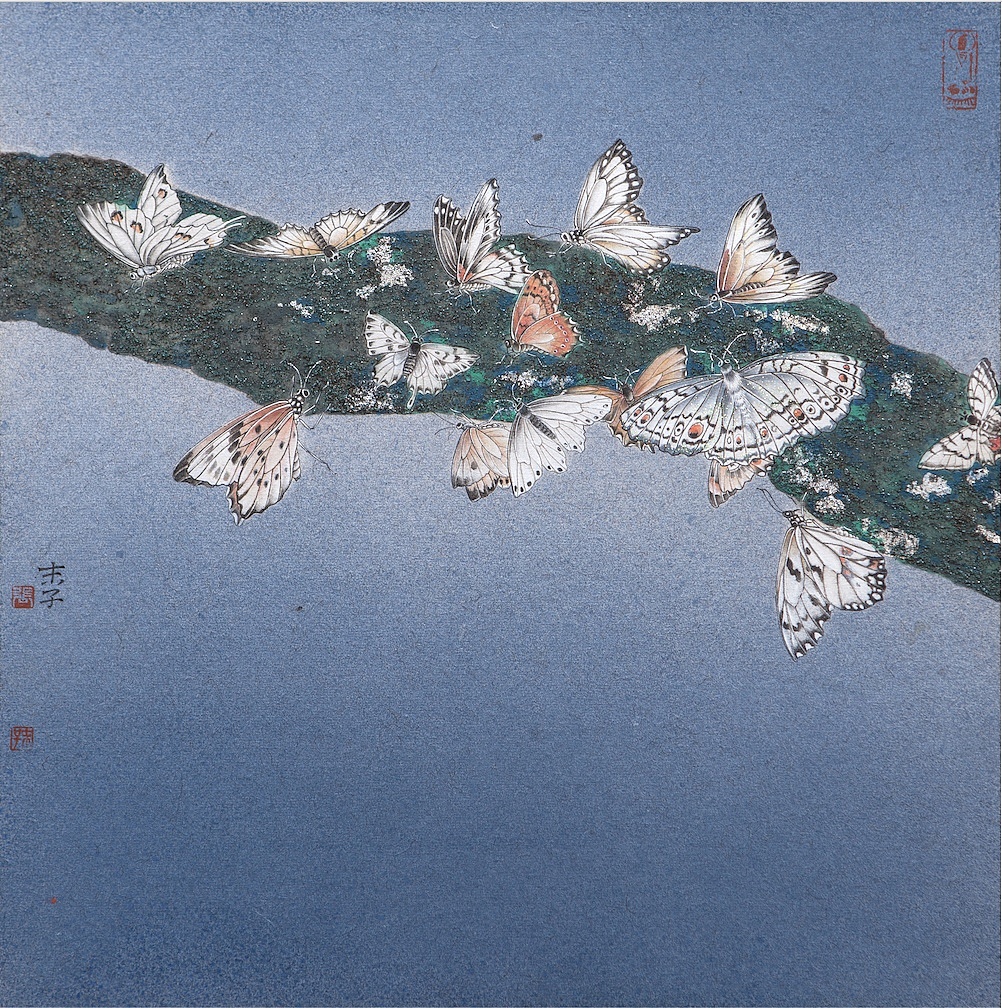 岩彩作品《天地玄黄》