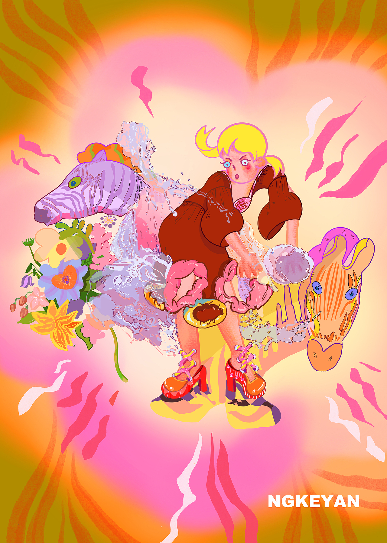 灿烂千阳（图ZMjEzOTE4NzY4） - 商业插画 - 站酷设计师KeyanNG原创素材 - 站酷ZCOOL