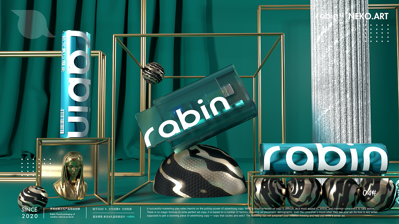 rabin罗宾 - 文创产品(钢笔)包装设计(图ZMjQ1NzMzMjE2) - 包装 - 站酷设计师NEKOART南空设计原创素材 - 站酷ZCOOL