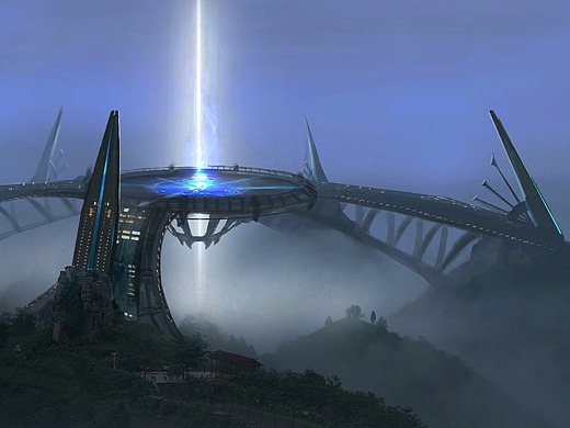 引力波发射插画-概念设定57022年前朝圣湖插画-概念设定82022年前雪地