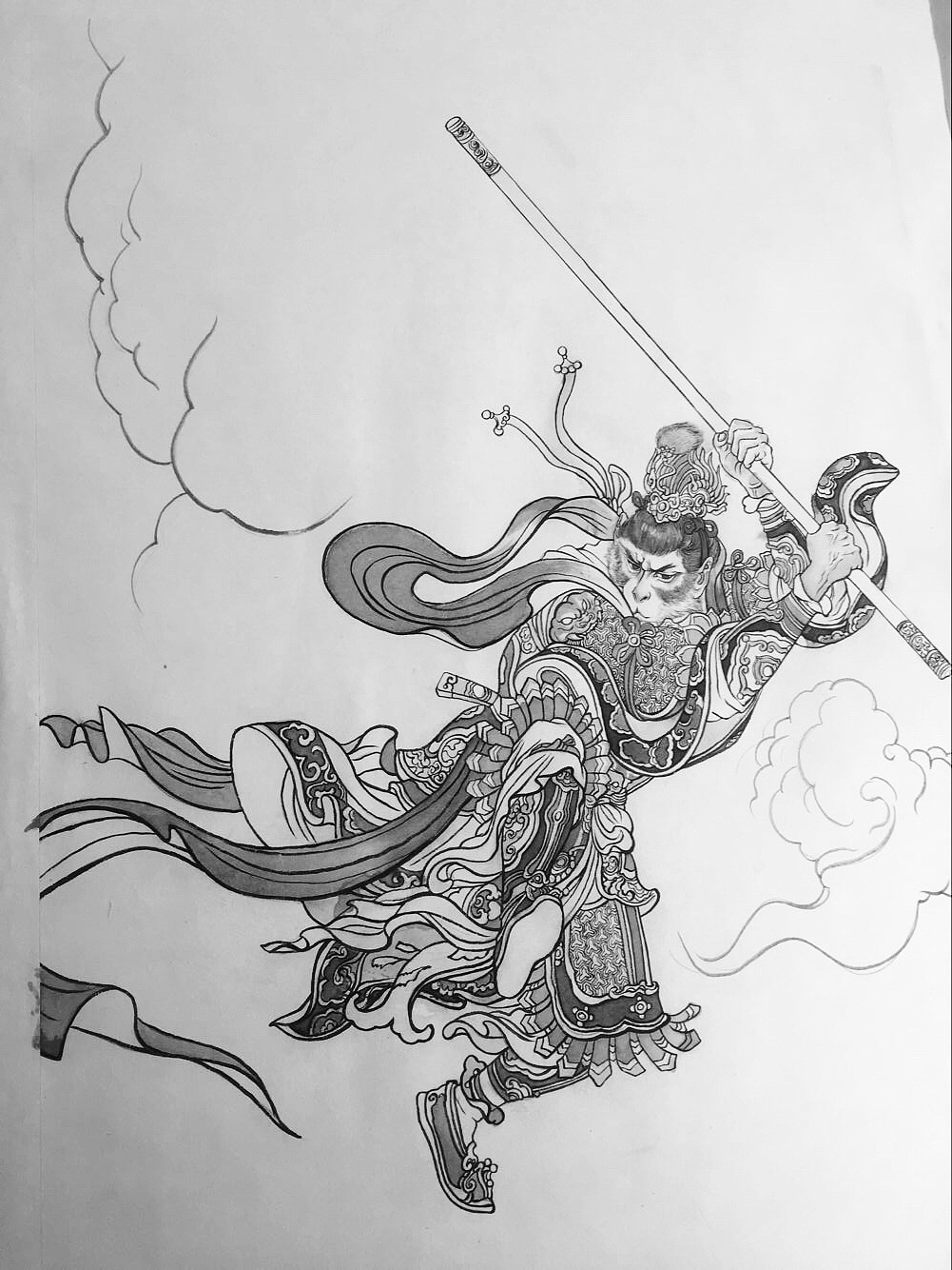 大闹天宫工笔 致敬刘继卣先生（图ZMTMzOTA2NjU2） - 绘画 - 站酷设计师孙闻硕艺术区原创素材 - 站酷ZCOOL