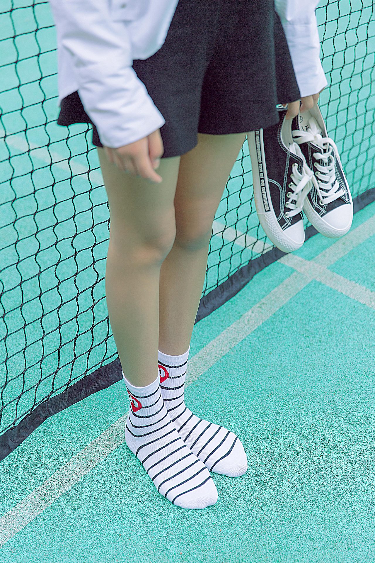 运动风女袜拍摄