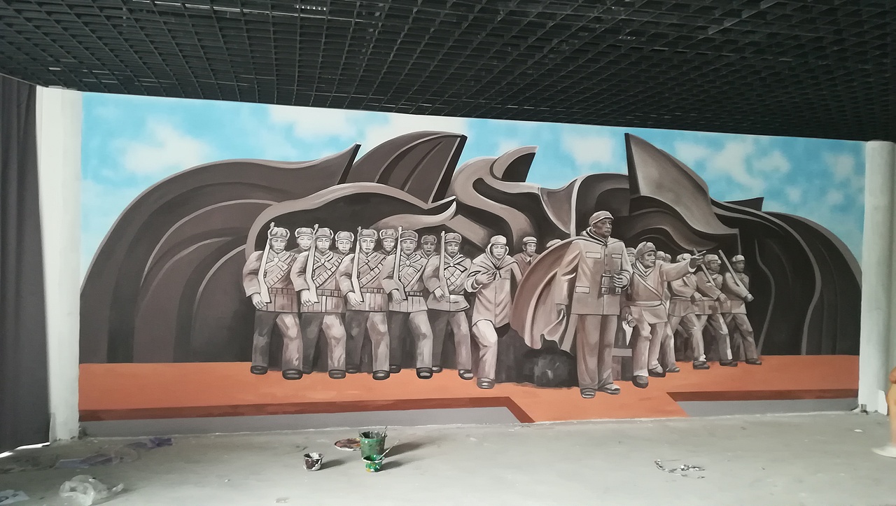 日照文化墙 ,幼儿园壁画,墙体彩绘,日照景观制作