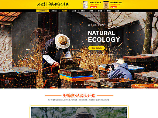 蜂蜜店铺页面设计