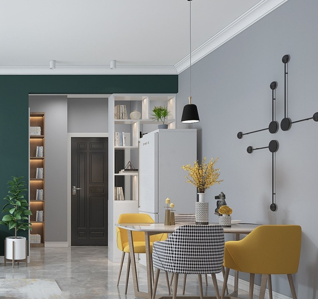 北欧客厅效果图