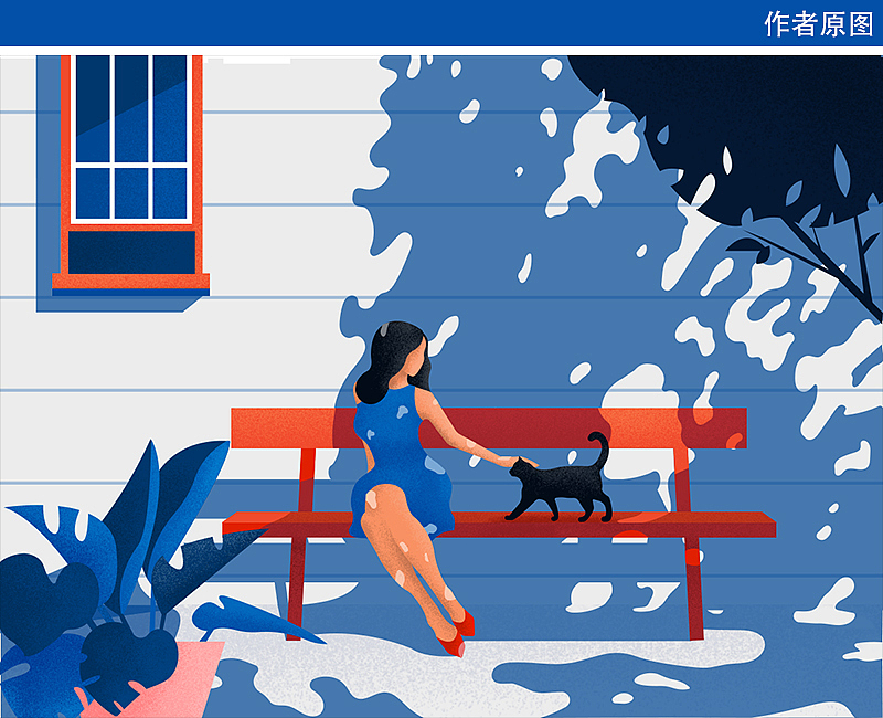 【临摹】绘制磨砂质感的夏日插画