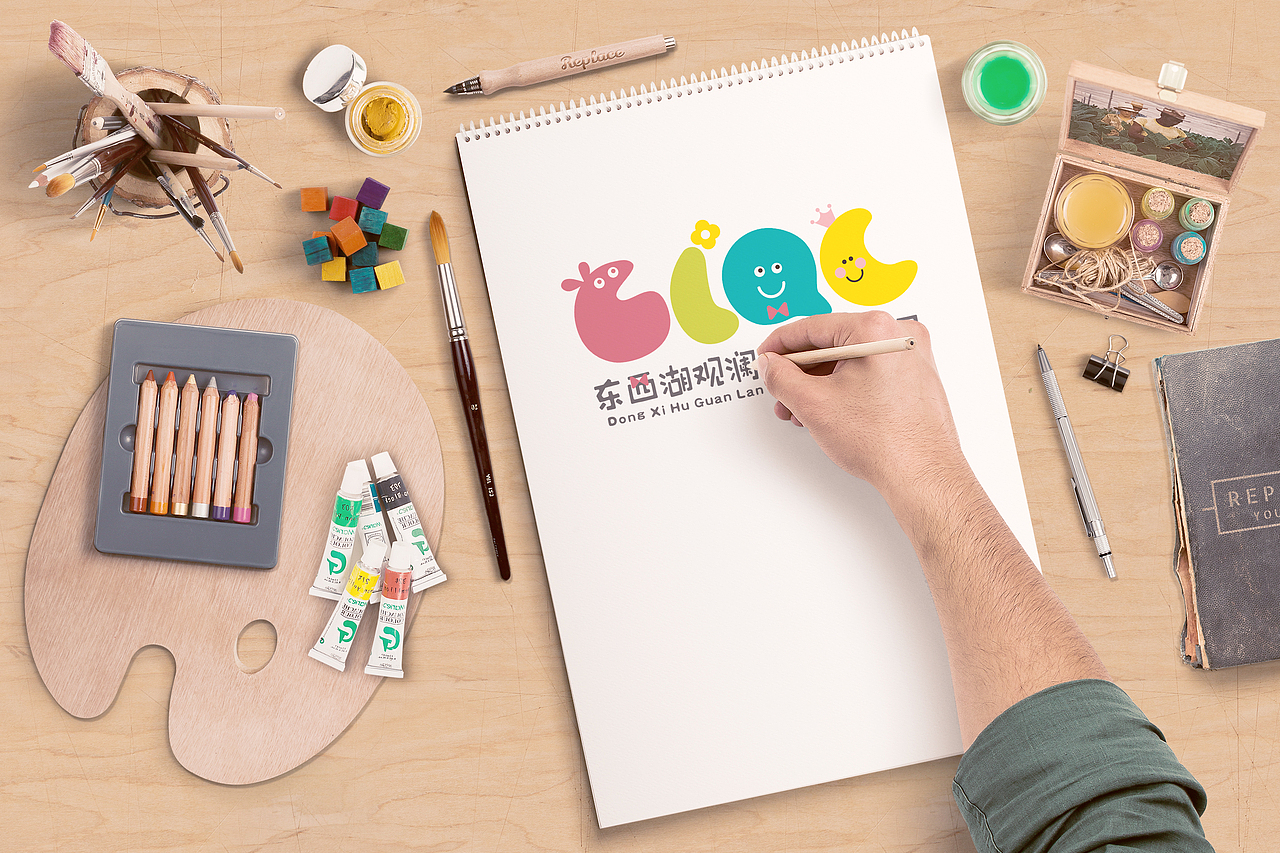 東西湖觀瀾啟辰幼兒園LOGO及大廳文化設計設計（圖ZMjgxODc5NDYw） - Logo - 站酷設計師墨桐設計原創(chuàng)素材 - 站酷ZCOOL