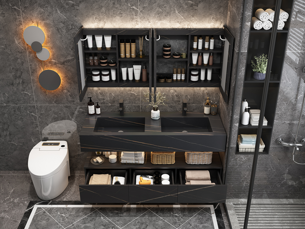 浴室柜效果图展示设计（图ZMjM4NzU0ODg4） - 场景 - 站酷设计师芝设计原创素材 - 站酷ZCOOL