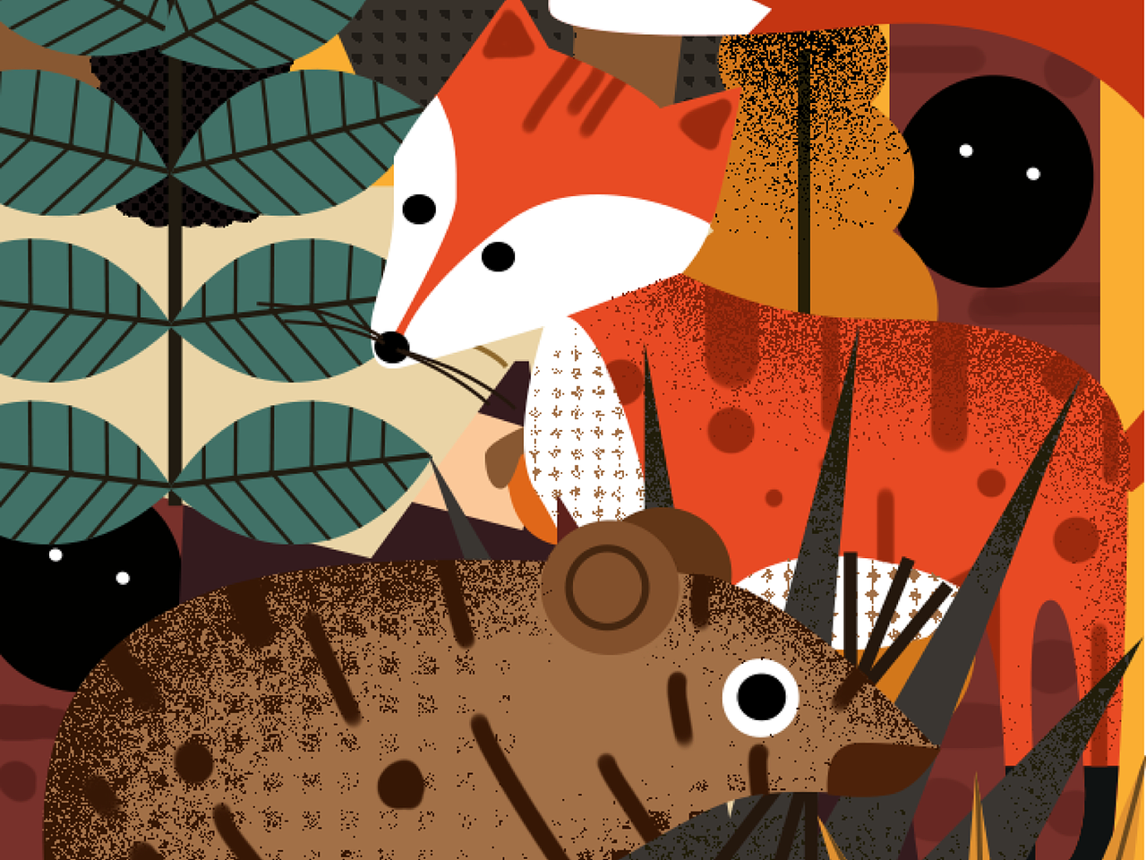 复古插画-带你走遍四季（图ZMTQxNTU4NTE2） - 商业插画 - 站酷设计师Dorothy0127原创素材 - 站酷ZCOOL