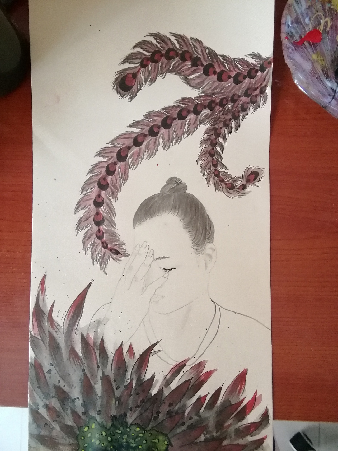 加油中。。。（图ZMTcxMDIzNzEy） - 绘画 - 站酷设计师小千墨原创素材 - 站酷ZCOOL