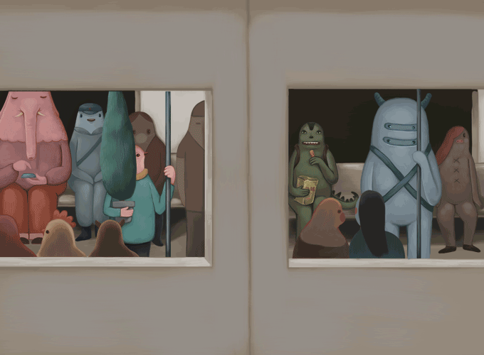 Hi-鸟人－植树篇（图ZNzI5OTUwODQ=） - 商业插画 - 站酷设计师插画师傅逗原创素材 - 站酷ZCOOL