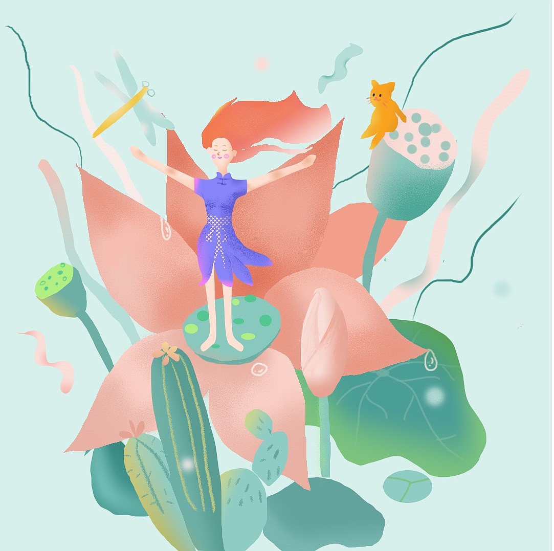 在DinlLab跟着Duoergun老师学的插画（图ZMTk2NTYzNTgw） - 商业插画 - 站酷设计师小鲸鱼XJY原创素材 - 站酷ZCOOL