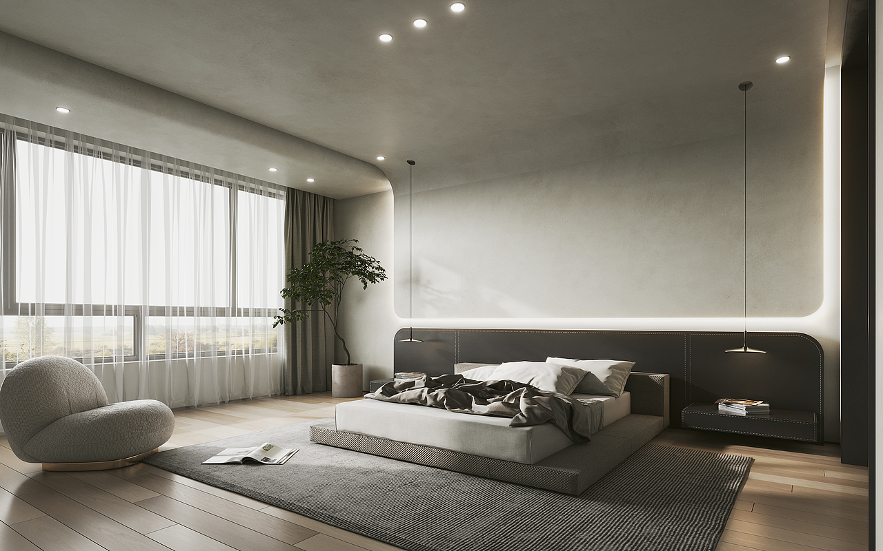 现代卧室1（图ZMjU5NjIxOTE2） - 建筑/空间 - 站酷设计师Compensation原创素材 - 站酷ZCOOL
