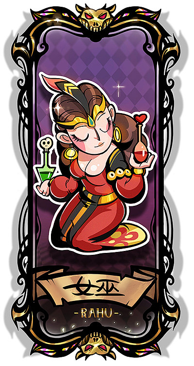 狼人杀原创卡牌_part1（图ZMTQwOTU5Njky） - 新锐潮流插画 - 站酷设计师Rahu牛丸原创素材 - 站酷ZCOOL