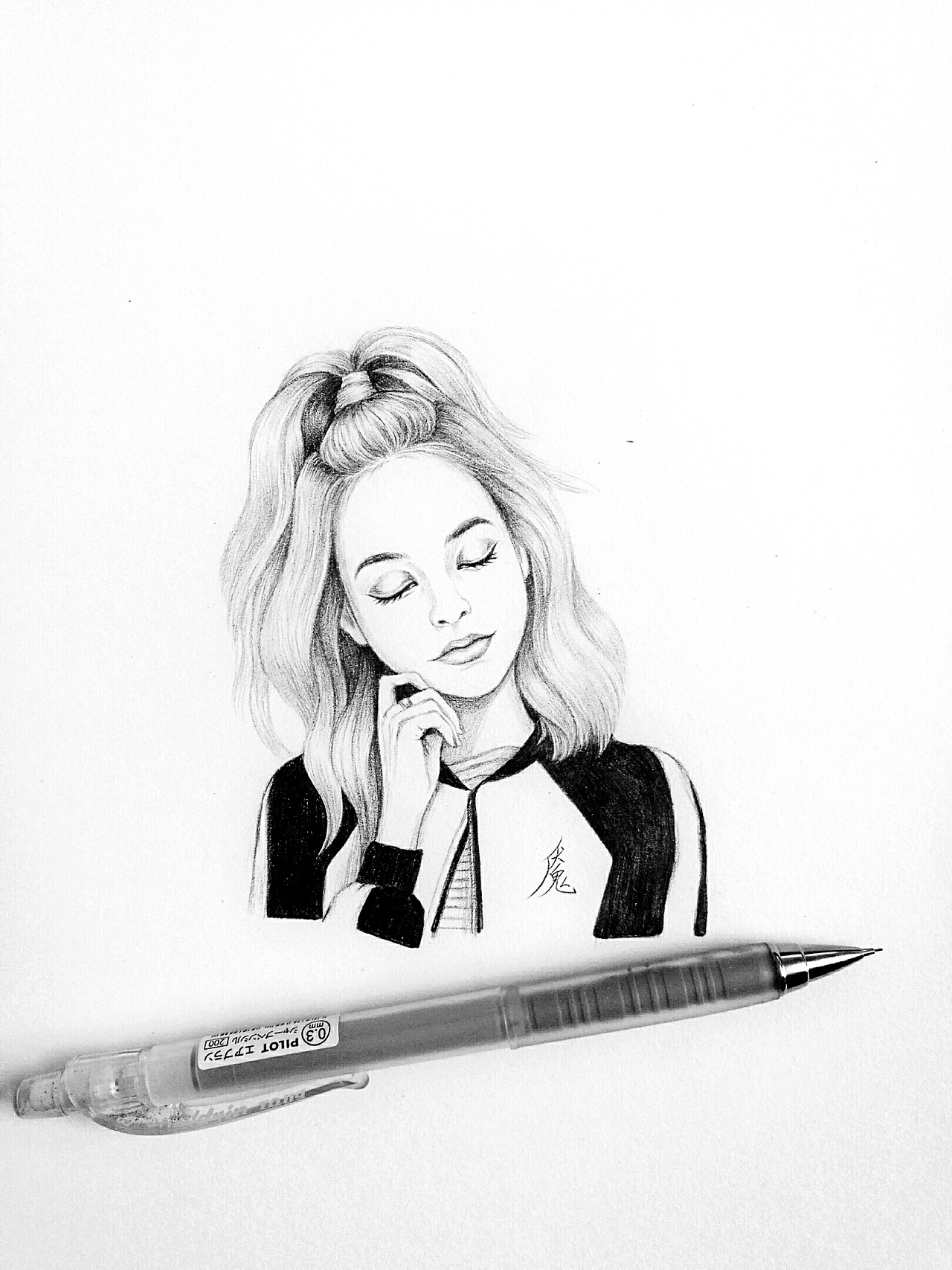 素描 自动铅笔画