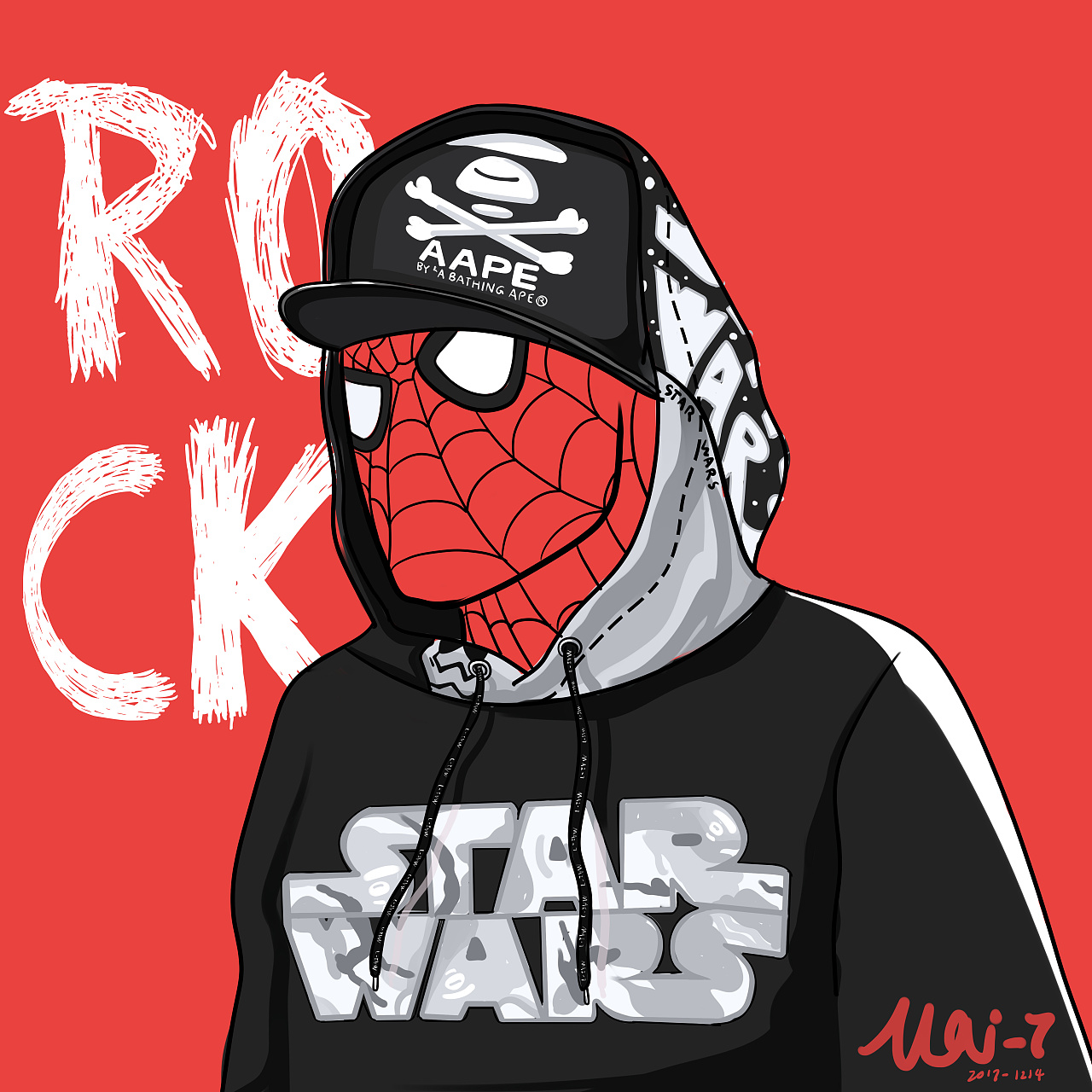 而我负责让超级英雄穿上潮牌,之后这个系列会继续更新,头像壁纸请自取