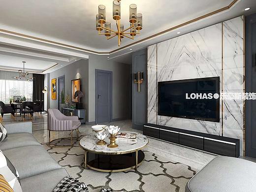 郑州乐豪斯_京广花园三居室整装拎包入住装修设计